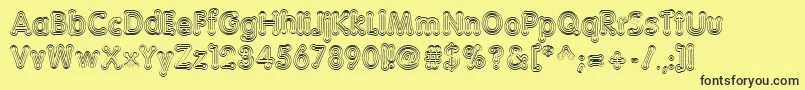 Teazer Font – Black Fonts on Yellow Background