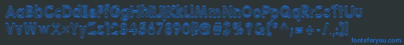 Teazer Font – Blue Fonts on Black Background