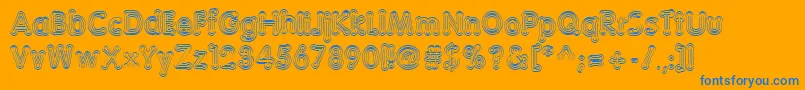 Teazer Font – Blue Fonts on Orange Background