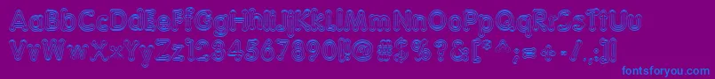 Teazer Font – Blue Fonts on Purple Background