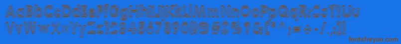 Teazer Font – Brown Fonts on Blue Background