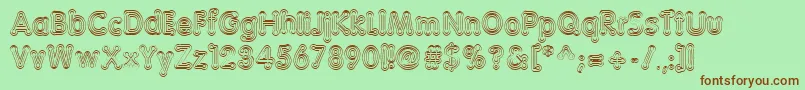 Teazer Font – Brown Fonts on Green Background