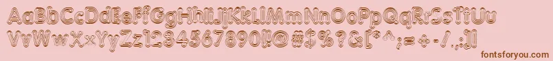 Teazer Font – Brown Fonts on Pink Background