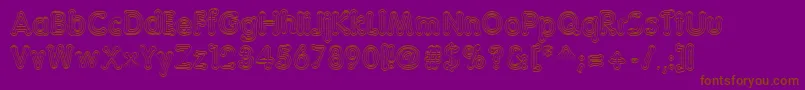 Teazer Font – Brown Fonts on Purple Background