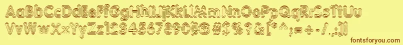 Teazer Font – Brown Fonts on Yellow Background