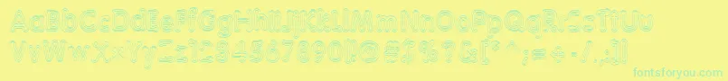 Teazer Font – Green Fonts on Yellow Background