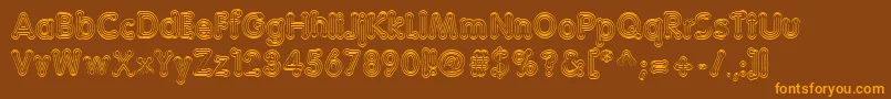 Teazer Font – Orange Fonts on Brown Background