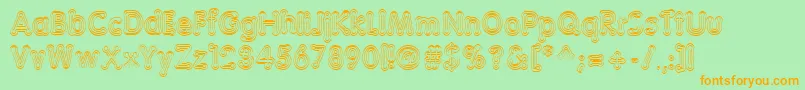 Teazer Font – Orange Fonts on Green Background