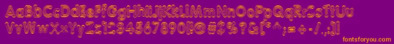 Teazer Font – Orange Fonts on Purple Background