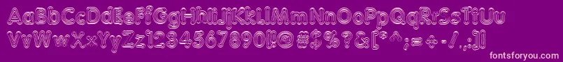 Teazer Font – Pink Fonts on Purple Background