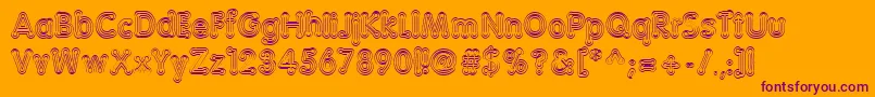 Teazer Font – Purple Fonts on Orange Background