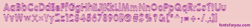 Teazer Font – Purple Fonts on Pink Background