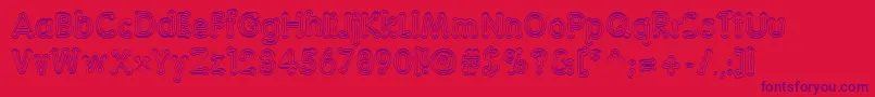 Teazer Font – Purple Fonts on Red Background