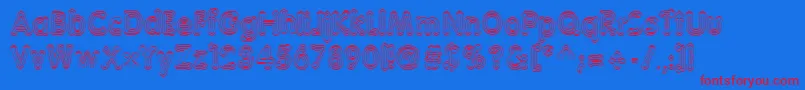 Teazer Font – Red Fonts on Blue Background