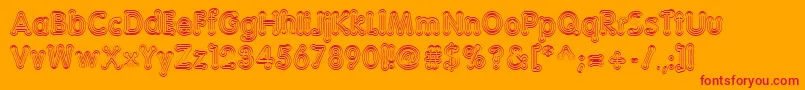 Teazer Font – Red Fonts on Orange Background