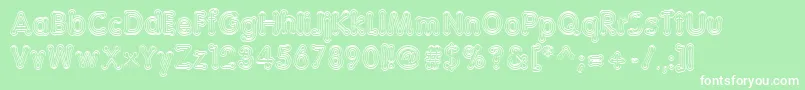 Teazer Font – White Fonts on Green Background