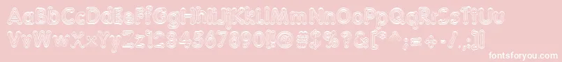 Teazer Font – White Fonts on Pink Background