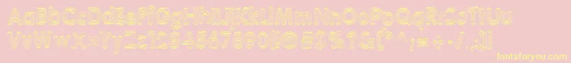 Teazer Font – Yellow Fonts on Pink Background