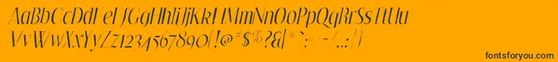 EfflorescegauntItalic Font – Black Fonts on Orange Background