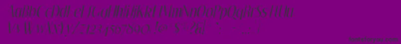 EfflorescegauntItalic-Schriftart – Schwarze Schriften auf violettem Hintergrund