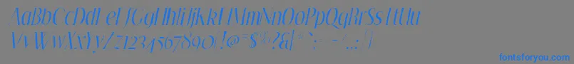 EfflorescegauntItalic Font – Blue Fonts on Gray Background