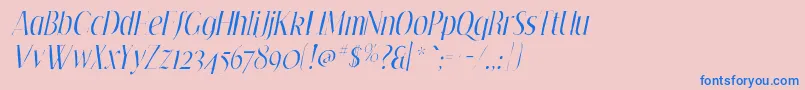 EfflorescegauntItalic Font – Blue Fonts on Pink Background