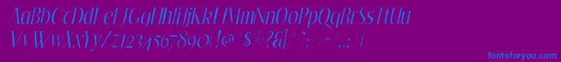 EfflorescegauntItalic Font – Blue Fonts on Purple Background