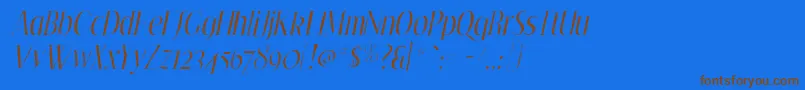 EfflorescegauntItalic Font – Brown Fonts on Blue Background