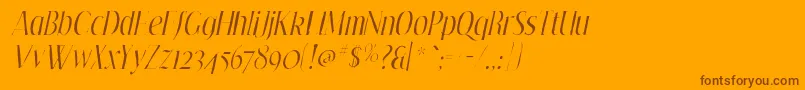 EfflorescegauntItalic Font – Brown Fonts on Orange Background