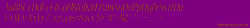 EfflorescegauntItalic Font – Brown Fonts on Purple Background