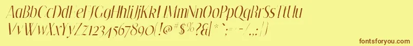 EfflorescegauntItalic Font – Brown Fonts on Yellow Background