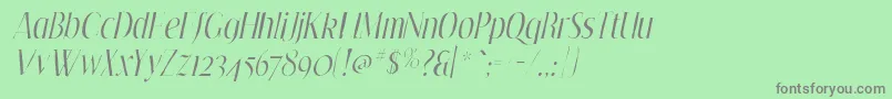 EfflorescegauntItalic Font – Gray Fonts on Green Background