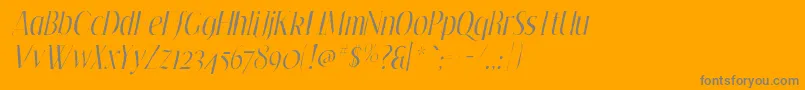 EfflorescegauntItalic-Schriftart – Graue Schriften auf orangefarbenem Hintergrund