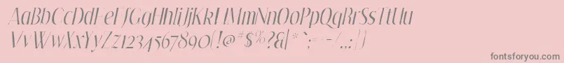 EfflorescegauntItalic Font – Gray Fonts on Pink Background