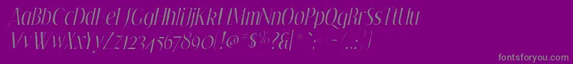 EfflorescegauntItalic Font – Gray Fonts on Purple Background