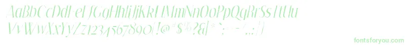 EfflorescegauntItalic Font – Green Fonts on White Background