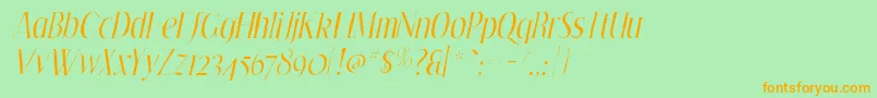 EfflorescegauntItalic Font – Orange Fonts on Green Background