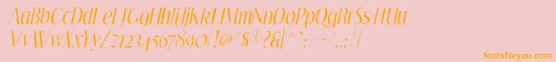 EfflorescegauntItalic Font – Orange Fonts on Pink Background