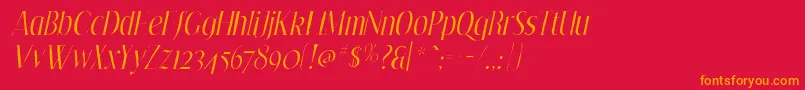 EfflorescegauntItalic Font – Orange Fonts on Red Background