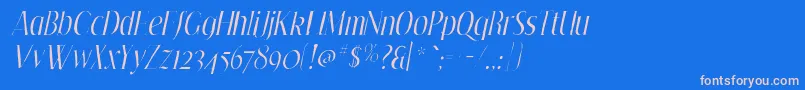 EfflorescegauntItalic Font – Pink Fonts on Blue Background