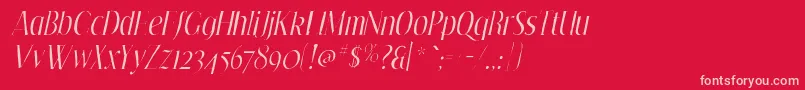 EfflorescegauntItalic Font – Pink Fonts on Red Background