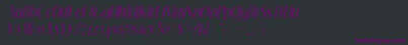 Czcionka EfflorescegauntItalic – fioletowe czcionki na czarnym tle