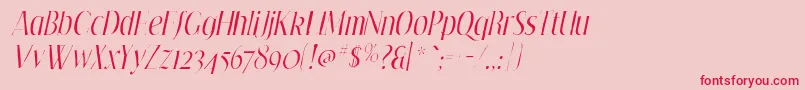 EfflorescegauntItalic Font – Red Fonts on Pink Background