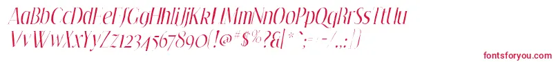 EfflorescegauntItalic Font – Red Fonts on White Background