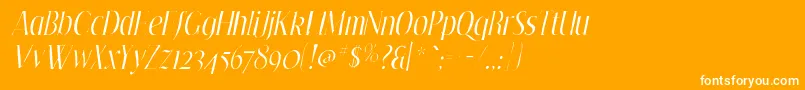 EfflorescegauntItalic Font – White Fonts on Orange Background