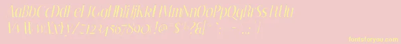 EfflorescegauntItalic Font – Yellow Fonts on Pink Background