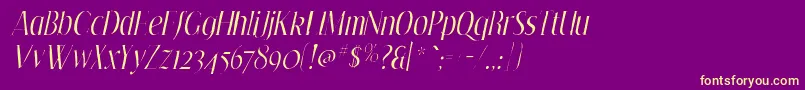 EfflorescegauntItalic Font – Yellow Fonts on Purple Background