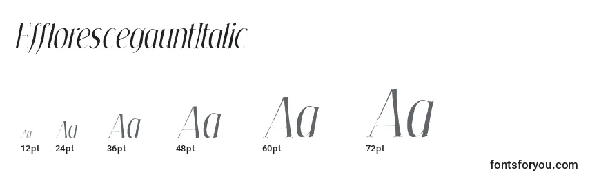 Размеры шрифта EfflorescegauntItalic