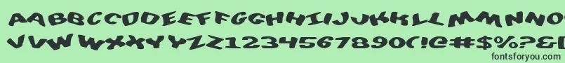 DiegoconScrambled-Schriftart – Schwarze Schriften auf grünem Hintergrund