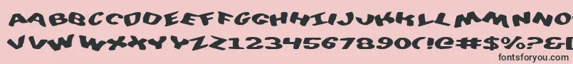 Шрифт DiegoconScrambled – чёрные шрифты на розовом фоне